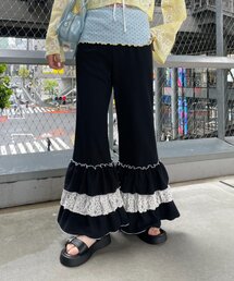 HELLO.SANFRANCISCO | 【HELLO.SANFRANCISCO】レースフリルワッフルパンツ(その他パンツ)