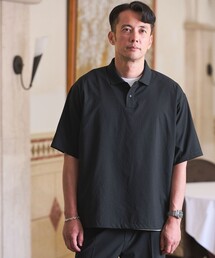 green label relaxing（グリーンレーベルリラクシング）の「Dot Air ドローコード 半袖 ポロシャツ -ストレッチ-（ポロシャツ）」