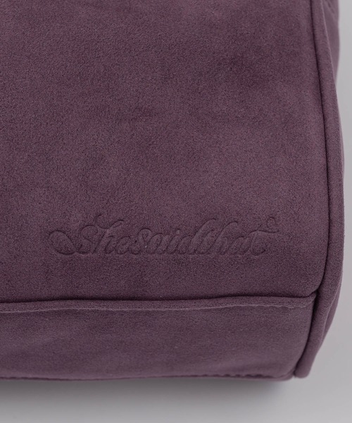 shesaidthat(シーセッドザット)の「shesaidthat - スウェードスクエアバッグ / Suede Square Bag(ハンドバッグ・レディース・パープル/ブラウン/ダークブルー・FREE)」の16枚目の写真