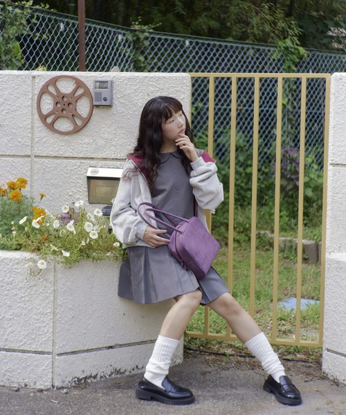 shesaidthat(シーセッドザット)の「shesaidthat - スウェードスクエアバッグ / Suede Square Bag(ハンドバッグ・レディース・パープル/ブラウン/ダークブルー・FREE)」の20枚目の写真
