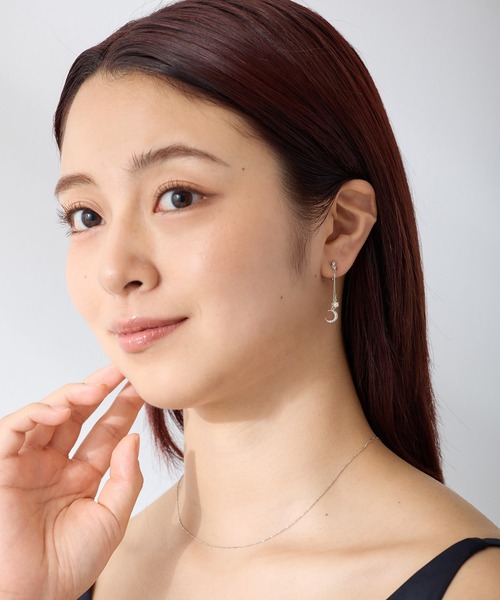 CALIN STANDARD(カリンスタンダード)の「◆金属アレルギー対応◆◆made in japan◆【痛くない】【落ちにくい】【ストレスフリーな着け心地】 ムーン ループフィットイヤリング(イヤリング・レディース・ゴールド/シルバー・FREE)」の7枚目の写真