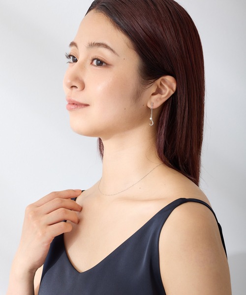 CALIN STANDARD(カリンスタンダード)の「◆金属アレルギー対応◆◆made in japan◆【痛くない】【落ちにくい】【ストレスフリーな着け心地】 ムーン ループフィットイヤリング(イヤリング・レディース・ゴールド/シルバー・FREE)」の8枚目の写真