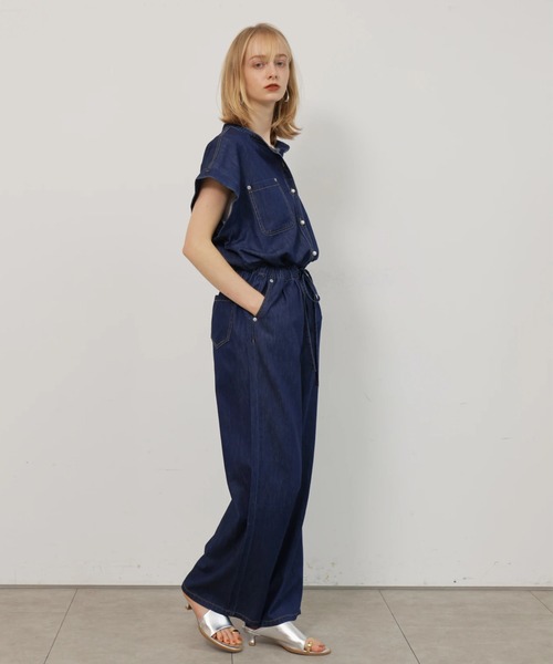 CADUNE(カデュネ)の「デニムロンパース(その他パンツ・レディース・ネイビー/ライトブルー・38/36/34)」の6枚目の写真