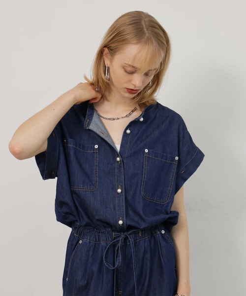 CADUNE(カデュネ)の「デニムロンパース(その他パンツ・レディース・ネイビー/ライトブルー・38/36/34)」の9枚目の写真