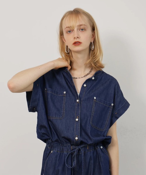 CADUNE(カデュネ)の「デニムロンパース(その他パンツ・レディース・ネイビー/ライトブルー・38/36/34)」の10枚目の写真