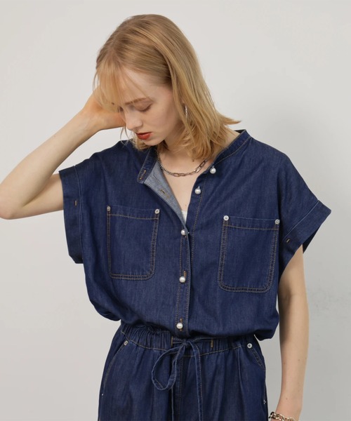 CADUNE(カデュネ)の「デニムロンパース(その他パンツ・レディース・ネイビー/ライトブルー・38/36/34)」の11枚目の写真