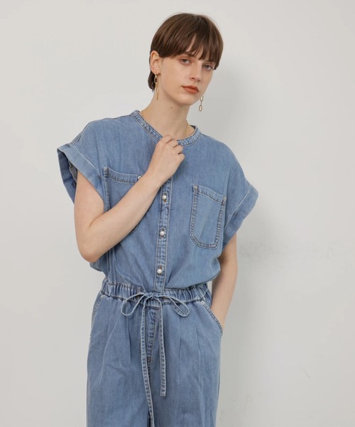 CADUNE(カデュネ)の「デニムロンパース(その他パンツ・レディース・ネイビー/ライトブルー・38/36/34)」の18枚目の写真