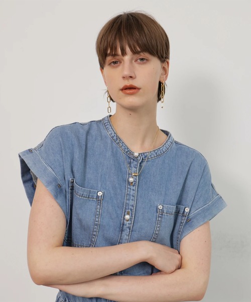 CADUNE(カデュネ)の「デニムロンパース(その他パンツ・レディース・ネイビー/ライトブルー・38/36/34)」の22枚目の写真