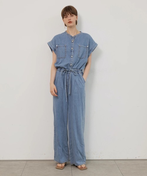 CADUNE(カデュネ)の「デニムロンパース(その他パンツ・レディース・ネイビー/ライトブルー・38/36/34)」の3枚目の写真