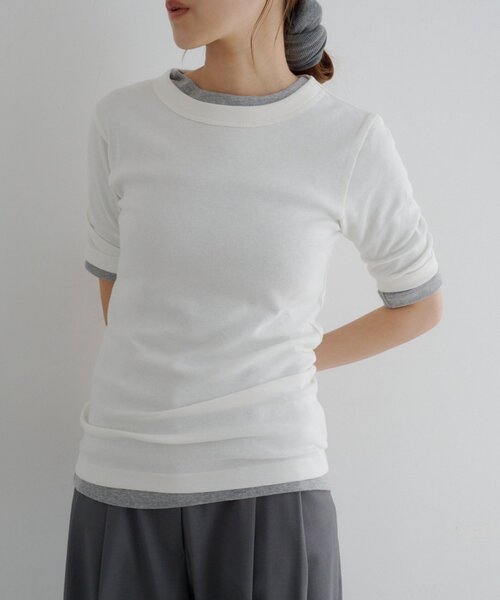 SHENERY(シーナリー)の「ソフトフライスTee(Tシャツ/カットソー・レディース・ホワイト/グレー/ピンク/レッド・FREE)」の2枚目の写真