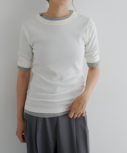 SHENERY(シーナリー)の「ソフトフライスTee(Tシャツ/カットソー・レディース・ホワイト/グレー/ピンク/レッド・FREE)」の10枚目の写真