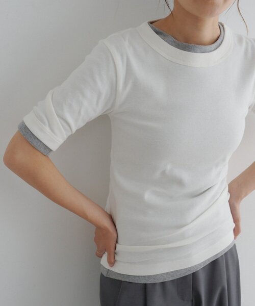 SHENERY(シーナリー)の「ソフトフライスTee(Tシャツ/カットソー・レディース・ホワイト/グレー/ピンク/レッド・FREE)」の12枚目の写真