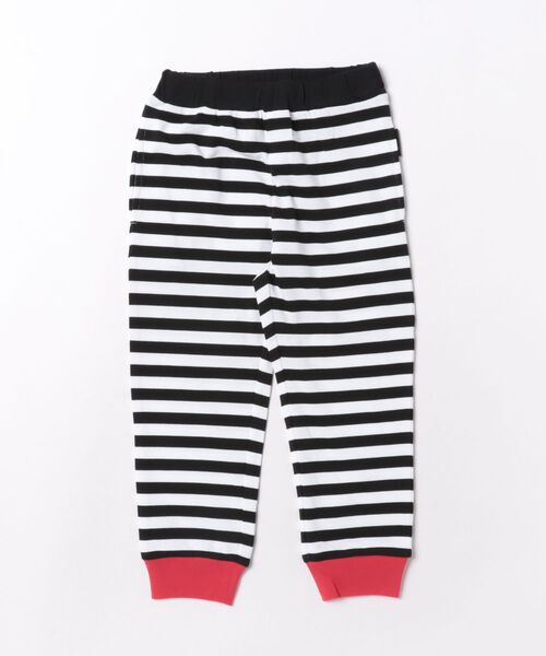 agnes b.(アニエスベー)の「キッズ ボーダー コットン フルレングス パンツ(その他パンツ・キッズ・ホワイト×ブラック・110/100/140/130/120)」の1枚目の写真
