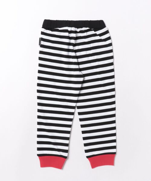 agnes b.(アニエスベー)の「キッズ ボーダー コットン フルレングス パンツ(その他パンツ・キッズ・ホワイト×ブラック・110/100/140/130/120)」の2枚目の写真