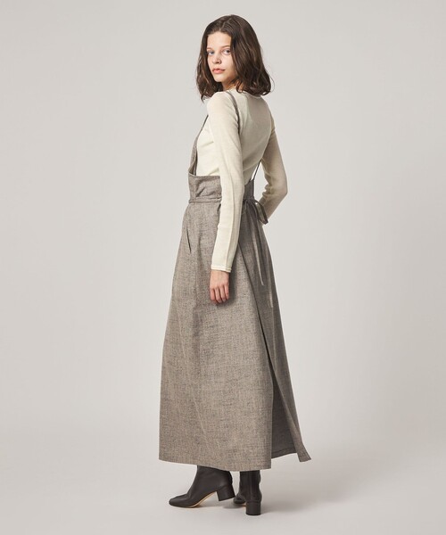 Steven Alan(スティーブンアラン)の「<Steven Alan>ヘリンボーン ツイードライク エプロン ワンピース(ワンピース・レディース・ベージュ/ネイビー・M/S)」の7枚目の写真