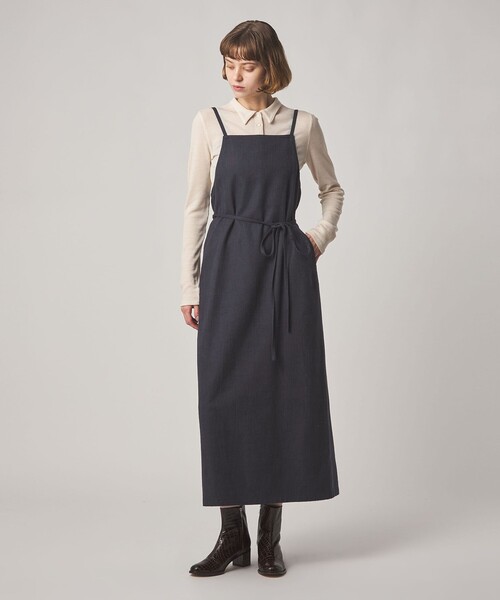 Steven Alan(スティーブンアラン)の「<Steven Alan>ヘリンボーン ツイードライク エプロン ワンピース(ワンピース・レディース・ベージュ/ネイビー・M/S)」の9枚目の写真