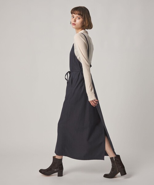 Steven Alan(スティーブンアラン)の「<Steven Alan>ヘリンボーン ツイードライク エプロン ワンピース(ワンピース・レディース・ベージュ/ネイビー・M/S)」の11枚目の写真