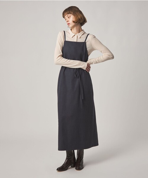 Steven Alan(スティーブンアラン)の「<Steven Alan>ヘリンボーン ツイードライク エプロン ワンピース(ワンピース・レディース・ベージュ/ネイビー・M/S)」の12枚目の写真