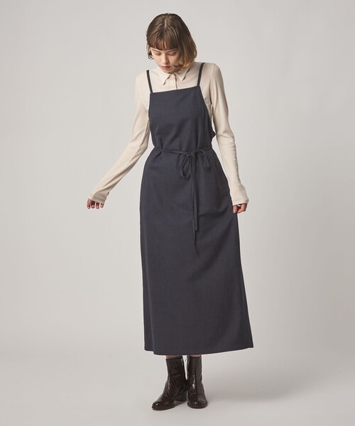 Steven Alan(スティーブンアラン)の「<Steven Alan>ヘリンボーン ツイードライク エプロン ワンピース(ワンピース・レディース・ベージュ/ネイビー・M/S)」の13枚目の写真