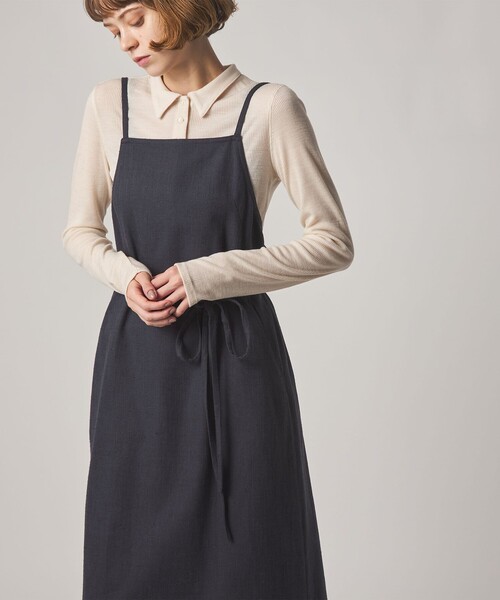 Steven Alan(スティーブンアラン)の「<Steven Alan>ヘリンボーン ツイードライク エプロン ワンピース(ワンピース・レディース・ベージュ/ネイビー・M/S)」の14枚目の写真