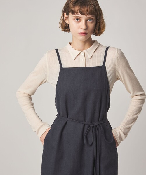 Steven Alan(スティーブンアラン)の「<Steven Alan>ヘリンボーン ツイードライク エプロン ワンピース(ワンピース・レディース・ベージュ/ネイビー・M/S)」の15枚目の写真