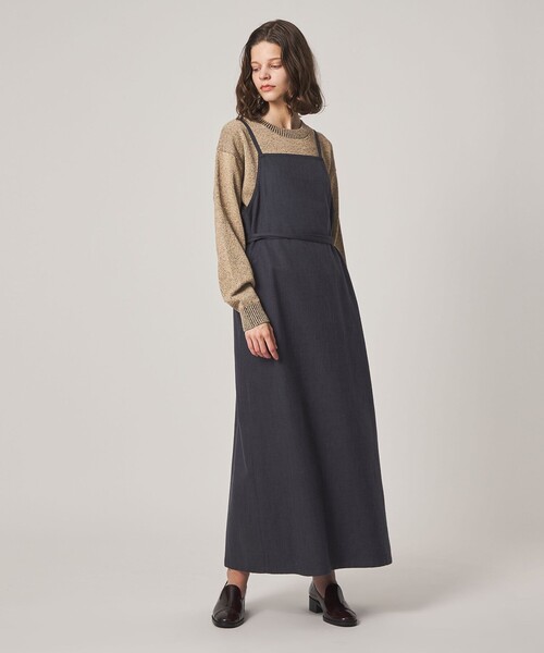 Steven Alan(スティーブンアラン)の「<Steven Alan>ヘリンボーン ツイードライク エプロン ワンピース(ワンピース・レディース・ベージュ/ネイビー・M/S)」の19枚目の写真