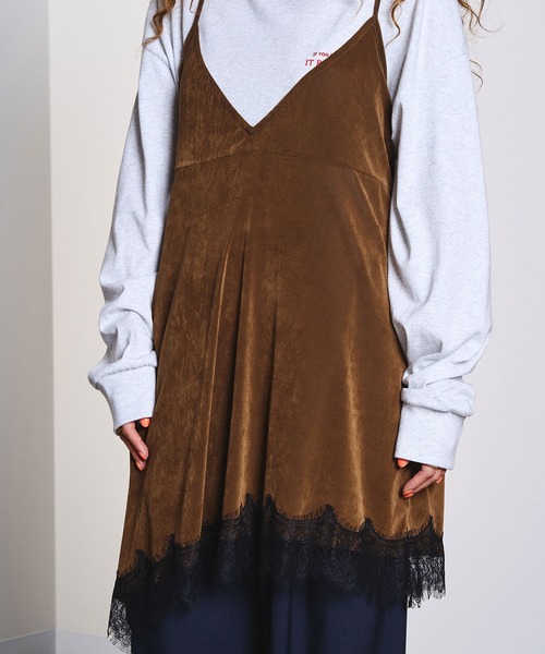 ROSE BUD(ローズバッド)の「FLOCKED TULLE CAMI DRESS(ワンピース・レディース・ブラウン/ライトグリーン・ONE SIZE)」の11枚目の写真