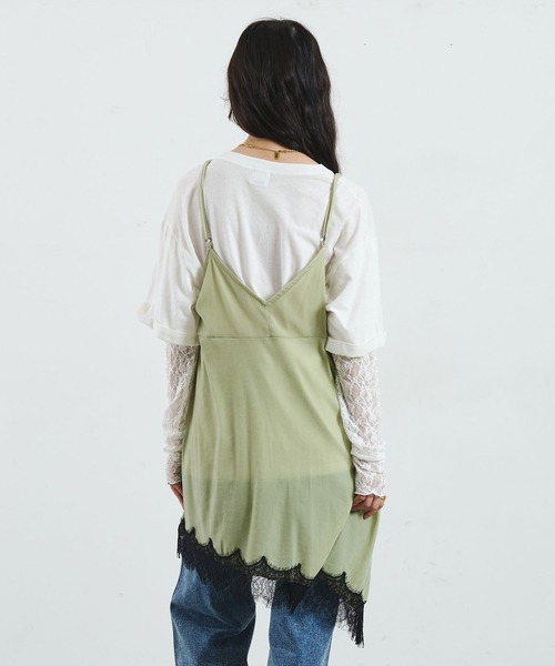 ROSE BUD(ローズバッド)の「FLOCKED TULLE CAMI DRESS(ワンピース・レディース・ブラウン/ライトグリーン・ONE SIZE)」の22枚目の写真