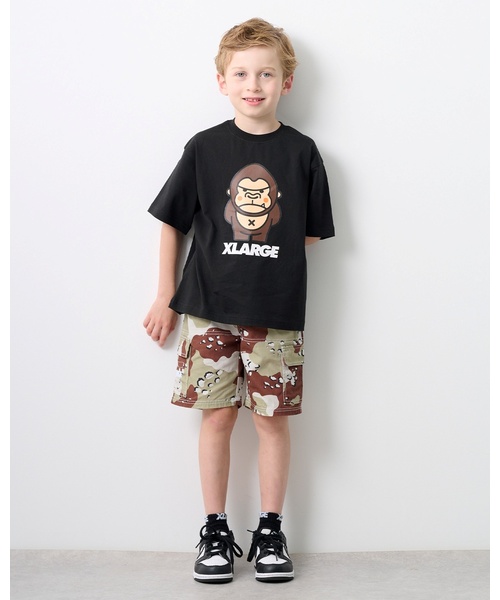 XLARGE KIDS（エクストララージキッズ）の「カーゴハーフパンツ（カーゴパンツ・キッズ・ブラック/カーキ・140cm/120cm/100cm/90cm/110cm/130cm）」の4枚目の写真