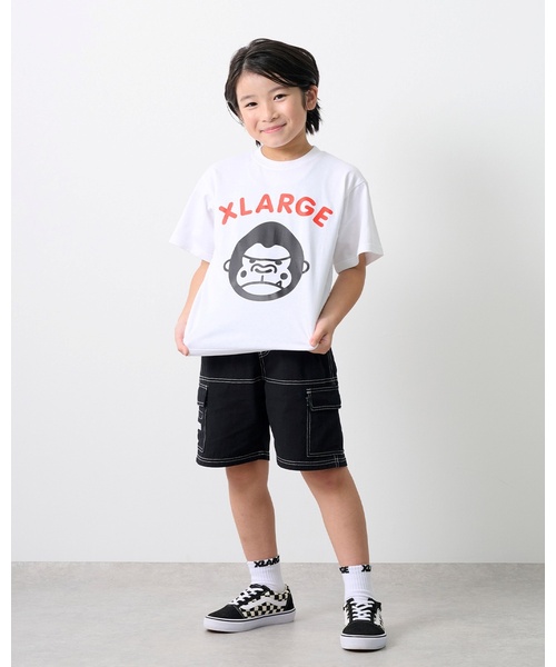 XLARGE KIDS（エクストララージキッズ）の「カーゴハーフパンツ（カーゴパンツ・キッズ・ブラック/カーキ・140cm/120cm/100cm/90cm/110cm/130cm）」の6枚目の写真
