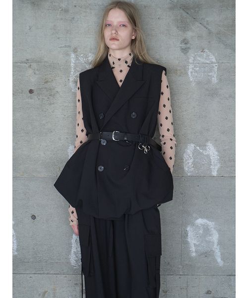 SORIN(ソリン )の「Double Breasted Balloon Vest / ダブルブレストバルーンベスト(その他アウター・レディース・ブラック/チェック・38)」の5枚目の写真