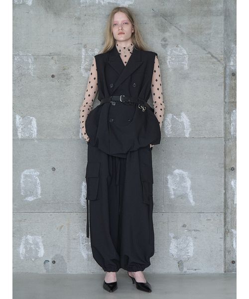 SORIN(ソリン )の「Double Breasted Balloon Vest / ダブルブレストバルーンベスト(その他アウター・レディース・ブラック/チェック・38)」の6枚目の写真