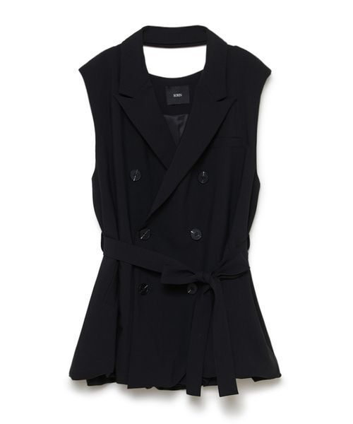 SORIN(ソリン )の「Double Breasted Balloon Vest / ダブルブレストバルーンベスト(その他アウター・レディース・ブラック/チェック・38)」の16枚目の写真