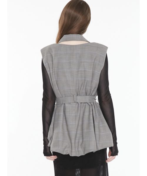 SORIN(ソリン )の「Double Breasted Balloon Vest / ダブルブレストバルーンベスト(その他アウター・レディース・ブラック/チェック・38)」の20枚目の写真