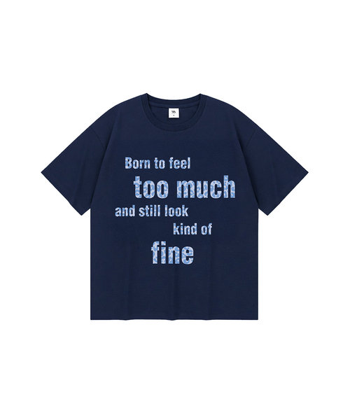 MILLION DAY(ミリオンデイ)の「TOO MUCH FINE オーバーサイズ半袖Tシャツ(Tシャツ/カットソー・レディース・ネイビー/ブルー/ホワイト/ブラック・MEDIUM/LARGE/X-LARGE/2XL)」の3枚目の写真