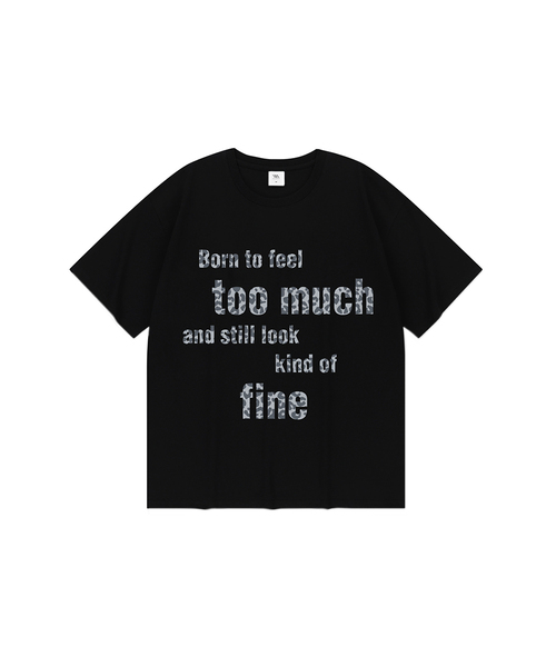 MILLION DAY(ミリオンデイ)の「TOO MUCH FINE オーバーサイズ半袖Tシャツ(Tシャツ/カットソー・レディース・ネイビー/ブルー/ホワイト/ブラック・MEDIUM/LARGE/X-LARGE/2XL)」の2枚目の写真