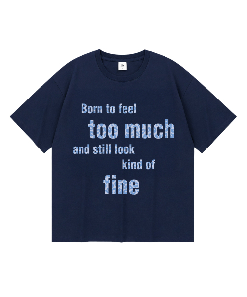 MILLION DAY(ミリオンデイ)の「TOO MUCH FINE オーバーサイズ半袖Tシャツ(Tシャツ/カットソー・レディース・ネイビー/ブルー/ホワイト/ブラック・MEDIUM/LARGE/X-LARGE/2XL)」の6枚目の写真
