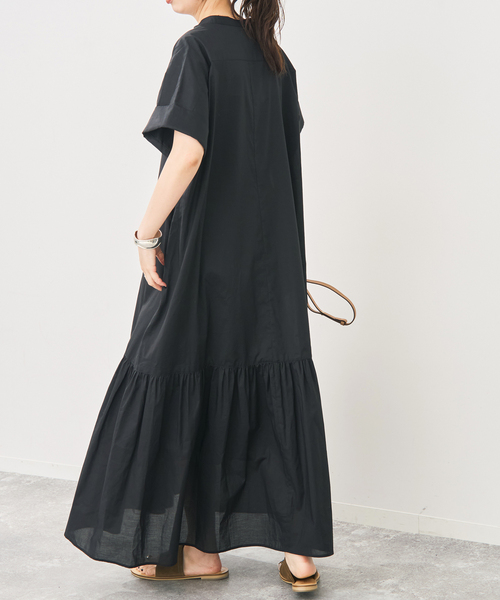 Spick & Span(スピックアンドスパン)の「《追加》ローンティアードマキシワンピース(ワンピース・レディース・ブラウン/ブラック・FREE)」の9枚目の写真