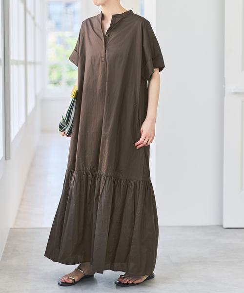 Spick & Span(スピックアンドスパン)の「《追加》ローンティアードマキシワンピース(ワンピース・レディース・ブラウン/ブラック・FREE)」の12枚目の写真