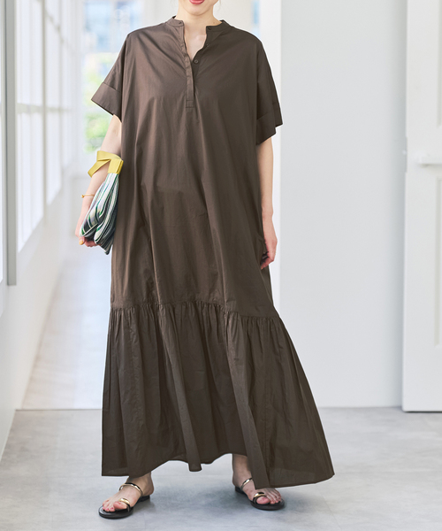 Spick & Span(スピックアンドスパン)の「《追加》ローンティアードマキシワンピース(ワンピース・レディース・ブラウン/ブラック・FREE)」の13枚目の写真