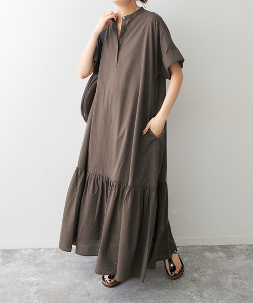 Spick & Span(スピックアンドスパン)の「《追加》ローンティアードマキシワンピース(ワンピース・レディース・ブラウン/ブラック・FREE)」の16枚目の写真