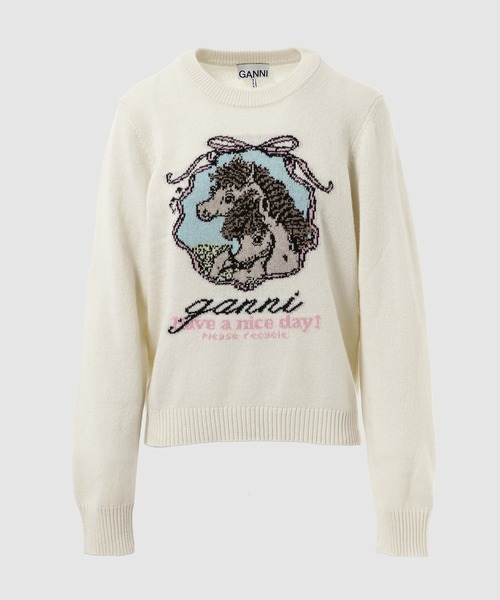 GANNI(ガニー)の「Graphic Wool Sweater Horse(ニット/セーター・レディース・その他1・S/M)」の1枚目の写真