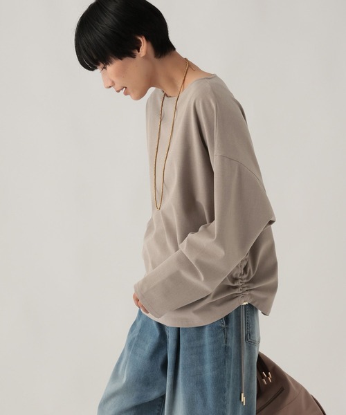 Elura(エルーラ)の「TRストレッチドロストプルオーバー/1068024(シャツ/ブラウス・レディース・ベージュ/チャコールグレー/グレー・FREE)」の20枚目の写真