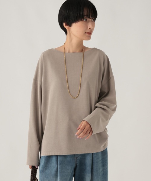 Elura(エルーラ)の「TRストレッチドロストプルオーバー/1068024(シャツ/ブラウス・レディース・ベージュ/チャコールグレー/グレー・FREE)」の19枚目の写真