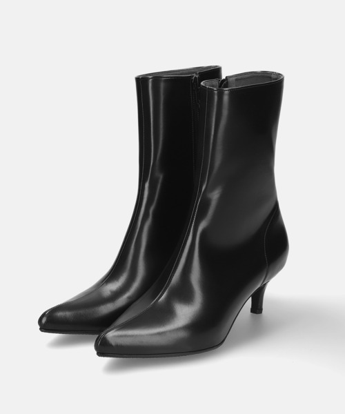 MAMIAN（マミアン）の「ポインテッドトゥ ショートブーツ (5.5cmヒール)（ブーツ・レディース・ブラック・M/S/LL/L）」の3枚目の写真