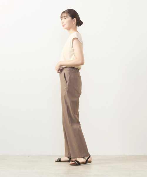 MELROSE claire（メルローズ クレール）の「【ベロア×ジャージーカットフレンチプルオーバー】（Tシャツ/カットソー・レディース・ブラック/ブラウン/アイボリー/チャコールグレー・FREE）」の10枚目の写真