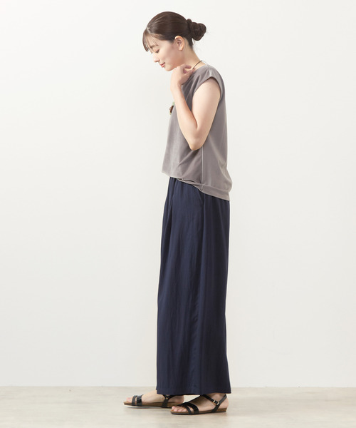 MELROSE claire（メルローズ クレール）の「【ベロア×ジャージーカットフレンチプルオーバー】（Tシャツ/カットソー・レディース・ブラック/ブラウン/アイボリー/チャコールグレー・FREE）」の20枚目の写真