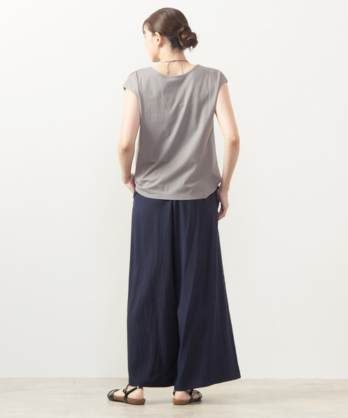 MELROSE claire（メルローズ クレール）の「【ベロア×ジャージーカットフレンチプルオーバー】（Tシャツ/カットソー・レディース・ブラック/ブラウン/アイボリー/チャコールグレー・FREE）」の21枚目の写真