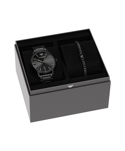 EMPORIO ARMANI(エンポリオアルマーニ)の「エンポリオ・アルマーニ 腕時計 メンズ アナログ ステンレス AR80089SET(アナログ腕時計・メンズ・ブラック・FREE)」の8枚目の写真