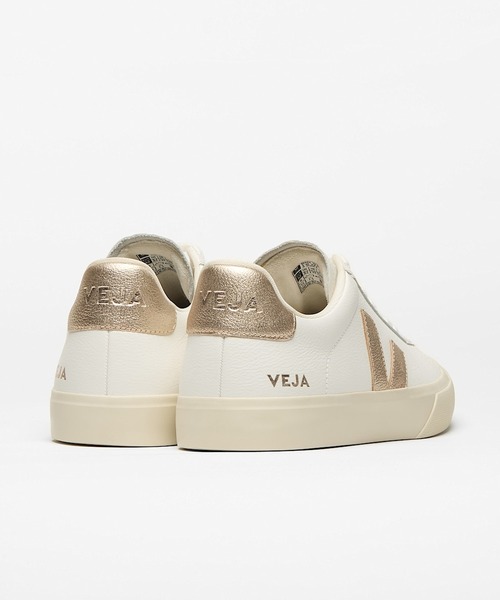 VEJA(ヴェジャ)の「VEJA Campo レザースニーカー(スニーカー・レディース・ホワイト×ゴールド・36/22/37/23/38/24/39/25/40/25.5cm)」の4枚目の写真